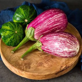 بادمجان مینیاتوری بنفش تایگر